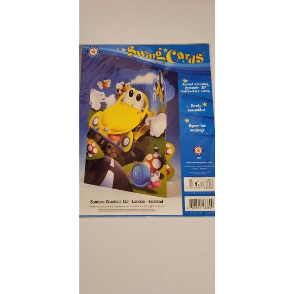 Swimg cards 3d greeting card yellow vw Volkswagen bug new and sealed all ages - Picture 7 of 8